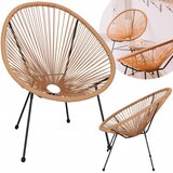 springos vrtna stolica od ratana,bež 72 x 82 x 85 cm | shoptok.hr