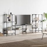 TV ormarić siva boja hrasta 206,5x28,5x95 cm konstruirano drvo | shoptok.hr