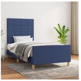  Okvir Za krevet s uzglavljem plavi 100x200 cm od tkanine | shoptok.hr