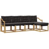 vidaXL Zunanja garnitura za sedenje z blazino 5 pcs Bela in črna, (5000282591) | Shoptok.si
