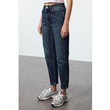 Trendyol Dark Blue High Waist Slim Mom Jeans | Shoptok.si