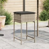 Maison Chic Vrtni barski stolčki - Stol za vrt z blazinami 2 kosa svetlo siv poli ratan JS224, (21877757) | Shoptok.si
