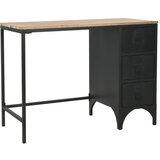 Maison Chic Enojna Pisalna miza - pisarniška miza - Računalniška miza trden les jelke in jeklo 100x50x76 cm, (21785074) | Shoptok.si