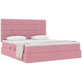  Krevet s od storage s madracem Ružičasta 200 x 200 cm Baršun - Ružičasta 200 x 200 cm Dizajn s jastučićima | shoptok.hr