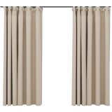  Zavjese za zamračivanje s kukama 2 kom bež 140 x 175 cm | shoptok.hr