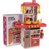  Dječja kuhinja za igru Kitchenette sa zvučnim svjetlosnim i vodenim efektima - 50 elemenata - roza | shoptok.hr