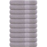vidaXL Brisače 10 kos siva 100x200 cm 360 g/m² 100% bombaž | Shoptok.si