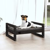  Krevet za pse crni 55,5x45,5x28 cm od masivne borovine | shoptok.hr