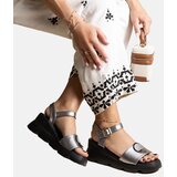 D/CEO Black sandals on a block heel Millo | Shoptok.si