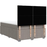  Krevet s oprugama i madracem smeđesivi 140x200 cm tkanina | shoptok.hr