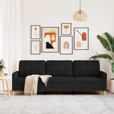  Trosjed od tkanine Crna 210 cm | shoptok.hr