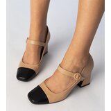 Gemre Beige women's pumps with black toe Radora | shoptok.hr