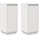  Komode 2 kom bijele 31,5 x 34 x 75 cm od masivne borovine | shoptok.hr