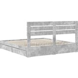  Okvir za krevet s ladicama Betonski sivi 180 x 200 cm | shoptok.hr