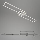 BRILO led prigušiva plafonska lampa frame 2xLED/20W/230V wi-fi tuya + daljinski | Eponuda.com