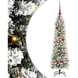 vidaXL Umestno božično drevo med 150 LED Zelena in bela 120 cm | Shoptok.si