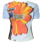 Desigual SHORT SLEEVE T-SHIRT WOMEN BLUE | shoptok.hr