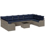 vidaXL Kavčna garnitura z blazino 11 pcs Siva Poliester, (5000085040) | Shoptok.si