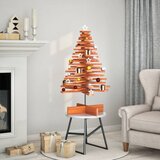  Drveno ukrasno božićno drvce voštano smeđi 100 cm od borovine | shoptok.hr