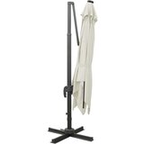  Konzolni suncobran sa stupom i LED svjetlom 300 cm boja pijeska | shoptok.hr