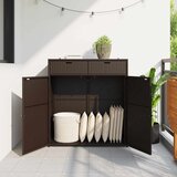  Vrtni ormarić za pohranu smeđi 105x55x113 cm od poliratana | shoptok.hr