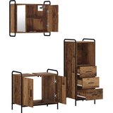  Set ormarića za kupaonicu 3 kom. Staro drvo 40 x 36 x 109 5 cm - Staro drvo Kupaonski ormarić (2 vrata) + viseći ormarić + kupao | shoptok.hr