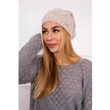  Cap with fleece Justyna K253 light beige