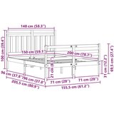  Okvir za krevet 2 pcs Vosak smeđa 150 x 200 cm | shoptok.hr
