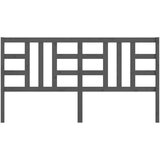  Posteljno vzglavje sivo 206x4x100 cm trdna borovina, (20684532) | Shoptok.si