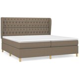  Krevet s oprugama i madracem smeđesivi 200x200 cm od tkanine | shoptok.hr