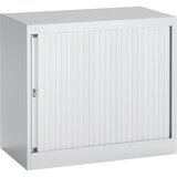 BISLEY Euro omara z rolojem, širina 800 mm, 1 polica, svetlo siva | Shoptok.si
