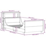 vidaXL Posteljni okvir brez vzmetnice voščeno rjav 100x200 cm borovina | Shoptok.si