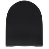 Vitra 120-083R009 Sento črna WC deska z mat zaključkom s počasnim zapiranjem "Soft Close" | Shoptok.si
