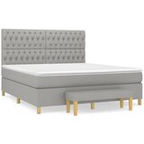 Maison Chic Box spring postelja - Vzmetna postelja z vzmetnico svetlo siva 180x200 cm blago SL690, (21910217) | Shoptok.si
