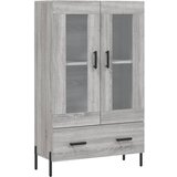  Visoka komoda siva boja hrasta 69,5x31x115 cm konstruirano drvo | shoptok.hr