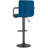  Barski stolčki 2 kosa moder žamet, (20967775) | Shoptok.si