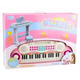  Elektronični klavir za djecu, stolica, mikrofon, MP3, ružičasta | shoptok.hr