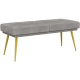  Klupa s dvostrukim slojem Svjetlosiva 120 x 45 x 46 cm Baršun | Eponuda.com
