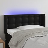  Uzglavlje crno 93x16x78/88 cm od umjetne kože | shoptok.hr