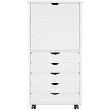  Gležnji kabinet Bela 53 x 39 x 103 cm Masivno borovo les, (5000263245) | Shoptok.si