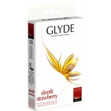 GLYDE Slimfit Strawberry - Premium Vegan Condoms 10 pack
