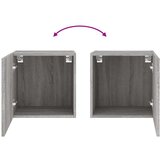 vidaXL Stenske TV omarice 2 kosa siva sonoma 40,5x30x40 cm inž. les | Shoptok.si