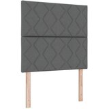  LED okvir za krevet s madracem Tamnosiva 90 x 200 cm Tkanina - Tamnosiva 90 x 200 cm Dizajn s rombovima | shoptok.hr