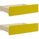  Dnevni krevet na razvlačenje s ladicama žuti 80 x 200 cm baršun | shoptok.hr