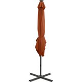  Konzolni vrtni suncobran sa stupom LED 250 cm terakota | shoptok.hr