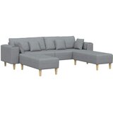 SOFA s jastukom 3 pcs Svijetlo siva tkanina | shoptok.hr