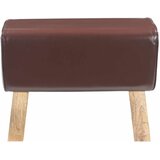  Klupa 60 x 30 x 45 cm Prava koža Tamno smeđa | shoptok.hr