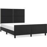 The Living Store Posteljni okvir z vzglavjem črn 140x200 cm umetno usnje - Posteljni Okvir Z Vzglavjem, (21524126) | Shoptok.si
