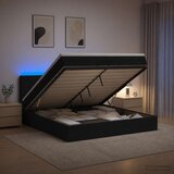  od pjene s madracem i LED-om Crna 200 x 200 cm Tkanina | shoptok.hr