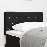  LED glava kreveta s LED trakama s uzglavljem Crna 80 cm Baršun | shoptok.hr